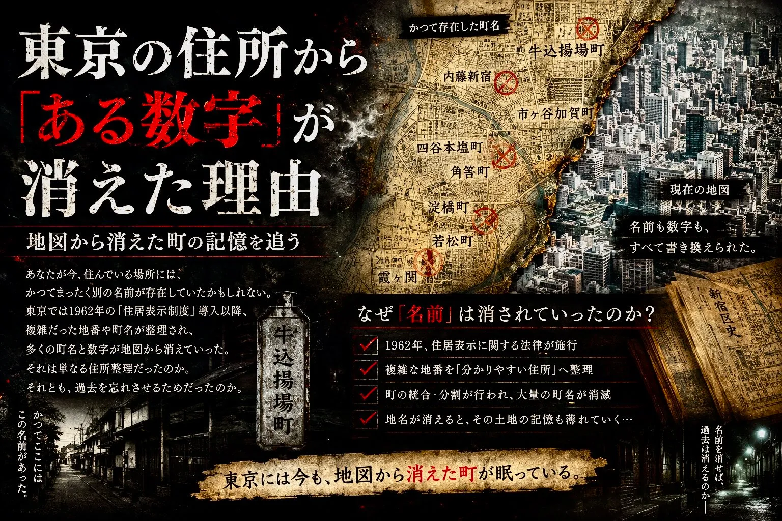 東京の地図から「消された名前」を知っていますか?