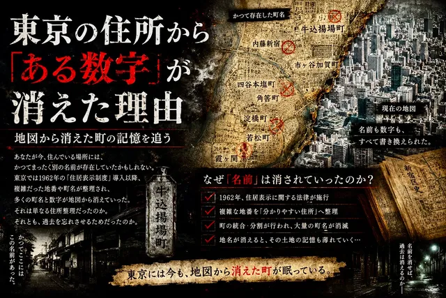 東京の地図から「消された名前」を知っていますか?