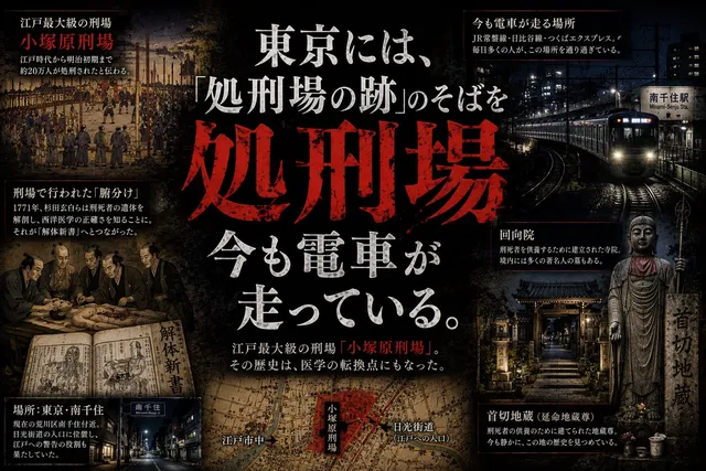 東京には、今も「処刑場の跡」のそばを電車が走っている。