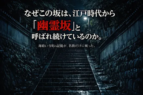なぜこの坂は、江戸時代から「幽霊坂」と呼ばれ続けているのか。