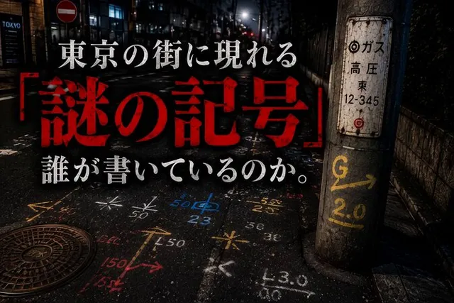 東京の街に突然現れる「意味不明な記号」は、誰が書いているのか。
