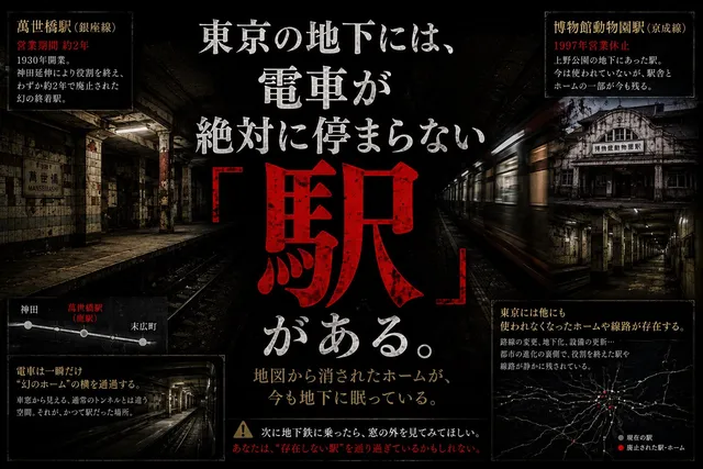東京の地下には、電車が停まらない「駅」がある。