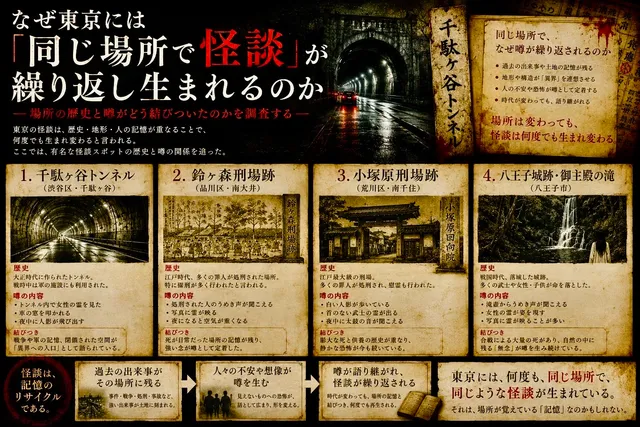 なぜ東京には「同じ場所で怪談」が繰り返し生まれるのか。