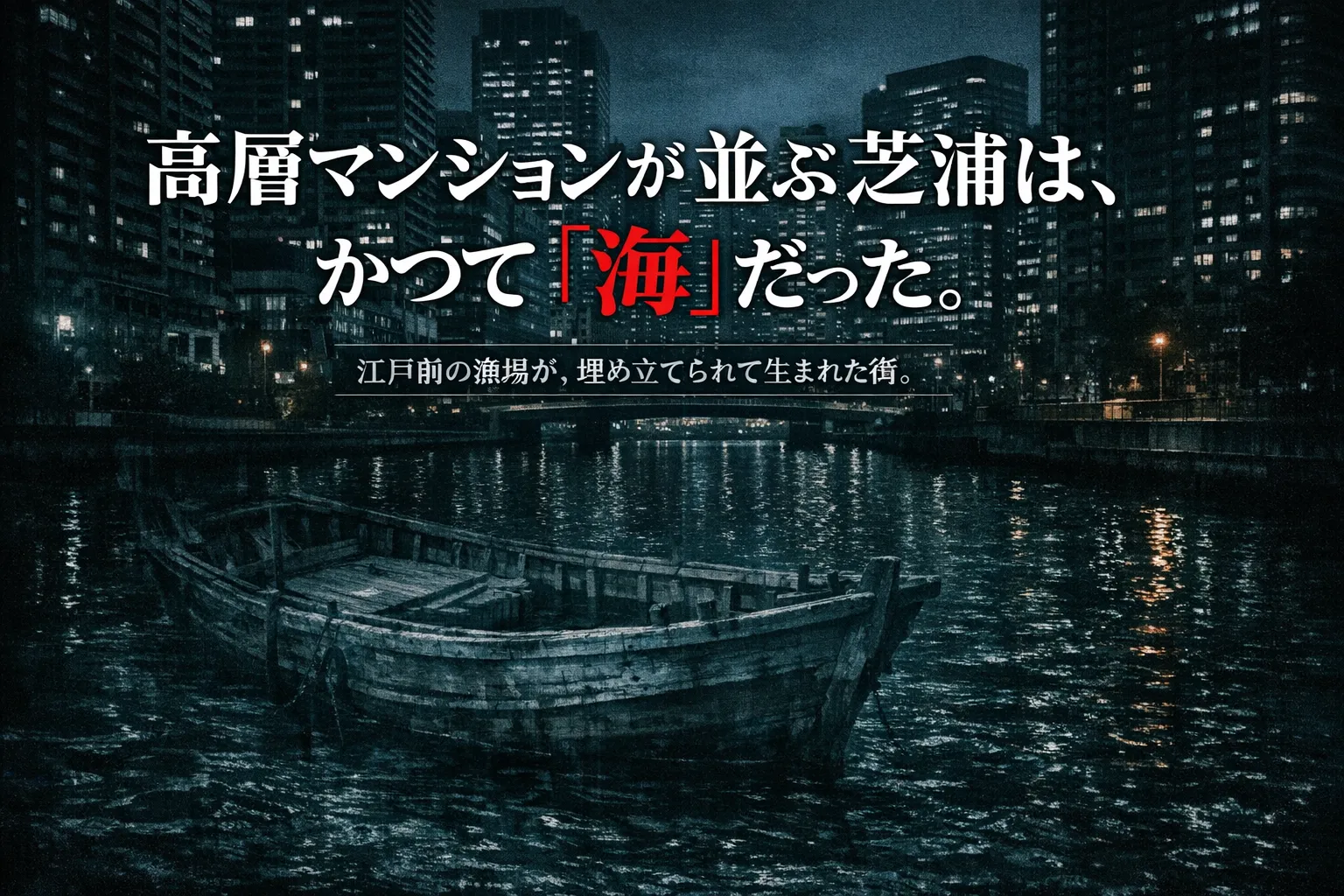 高層マンションが並ぶ芝浦は、かつて「海」だった。