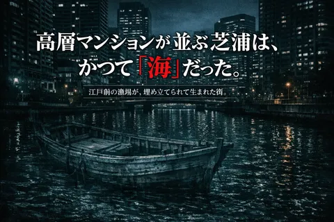 高層マンションが並ぶ芝浦は、かつて「海」だった。